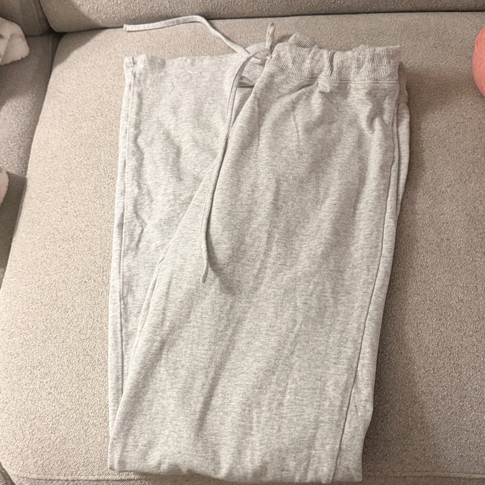 SKIMS cotton jersey straight leg pants heather grey - Picture 3 of 3
